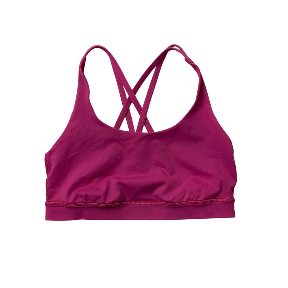 Lululemon Sports Bra Womens 8 Honeysuckle Energy Luxtreme Crisscross Training
